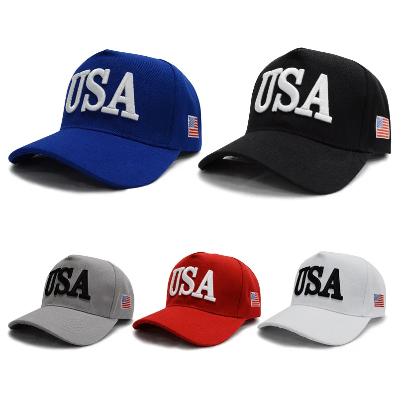 USA Caps Donald Trump Red Baseball Cap For Men Women High Quality Adjustable Breathable American