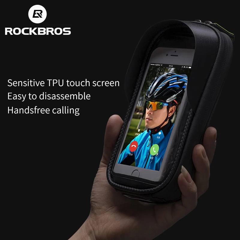 Clearance ROCKBROS Bike Bag Carbon Pattern Touch Screen Mobile Phone Bicycle Saddle Bag MTB Cycling Tube Bag For 6.2in Bicycle Accessories 3 Clearance ROCKBROS Bike Bag Carbon Pattern Touch Screen Mobile Phone Bicycle Saddle Bag MTB Cycling Tube Bag For 6.2in Bicycle Accessories 3