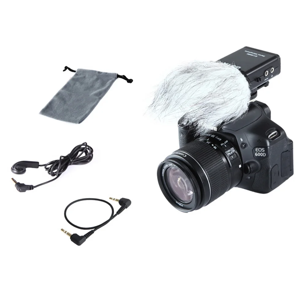 

BOYA BY-SM80 Bi-directional Stereo Video Microphone with Windshield for Canon Nikon Pentax DSLR Camera Camcorder Microfone