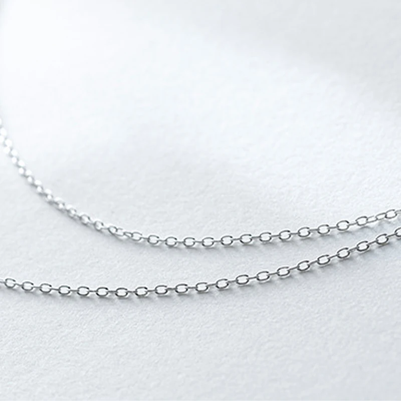 Qevila New 2019 Jewelry Necklaces 925 Sterling Silver 100% Necklace Star Moon Sweet Romantic Charm Women Pendant link for Lovers (5)