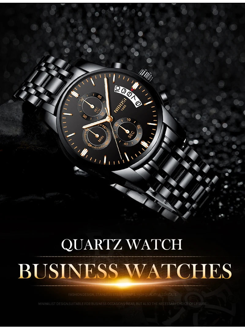 Relogio Masculino NIBOSI Mens Watches Top Brand Luxury Dress Famous Brand Watch Men Waterproof Calendar Luminous Erkek Kol Saati (7)