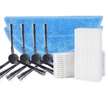 

4 side Brush+2 hepa Filter+2 Mop Cloth for ilife v5s ilife v5 pro x5 V3L V5 V3S ilife V3S pro V50 v55 robot vacuum cleaner parts