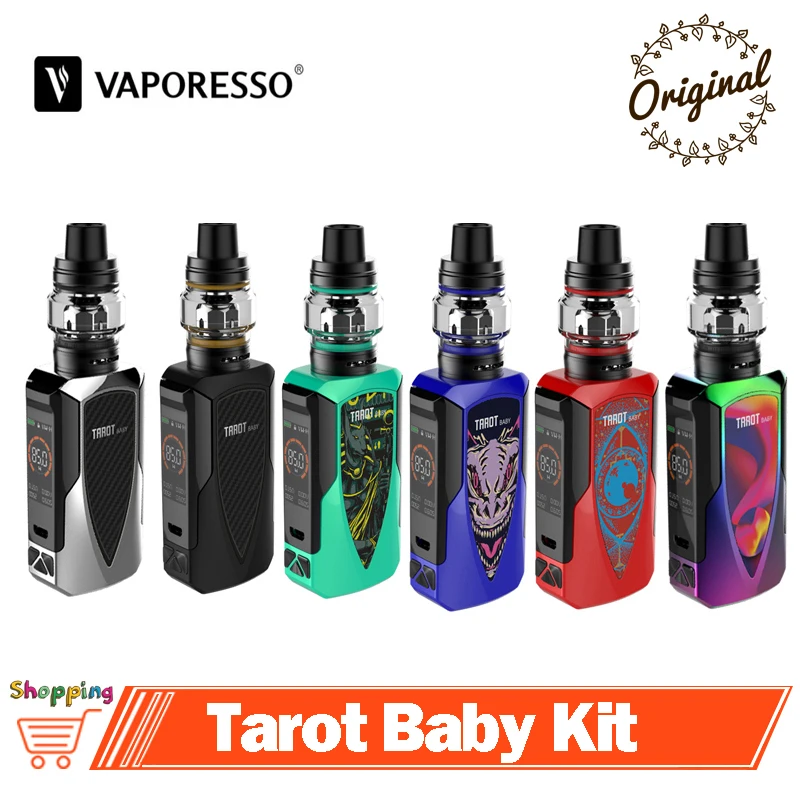 

Original Vaporesso Tarot Baby Kit Vape&85W Box Mod 4.5ml NRG SE Tank GT Series Coil 2500mAh Built-in Battery E-Cigarette Vapor