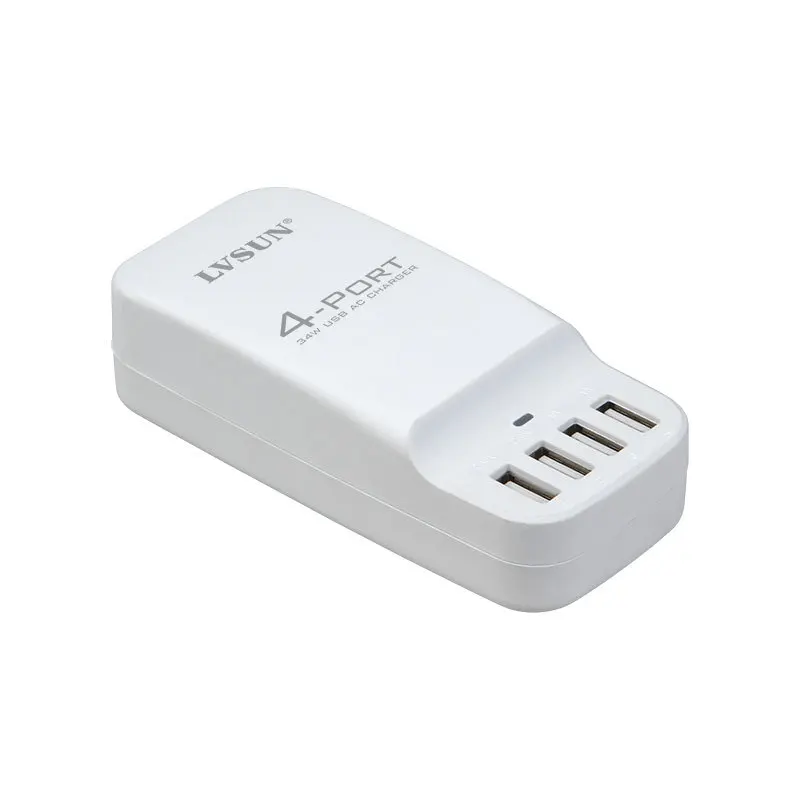 Настольное зарядное устройство 34 Вт с 4 USB портами для iPhone 6 5s 5c 4s iPad Samsung Galaxy S6 S4 XIAOMI
