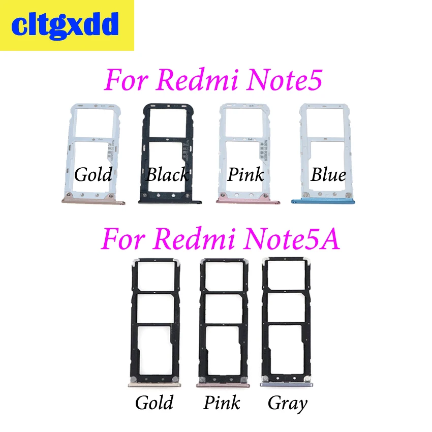 Лоток для SIM карты cltgxdd гнездо держатель Xiaomi Redmi Note 5 5A адаптеры Sim карт Сменные