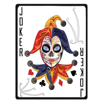

Sofa Bedding Flannel Winter Warm Blanket Soft Poker Skull Pattern Summer Throw Blankets Bedsheet Home Textile