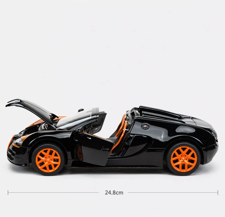 Высокая имитация 1:18 Bugatti Veyron Grand Sport Vitesse литье под давлением модель автомобиля украшение подарок для мальчиков коллекция