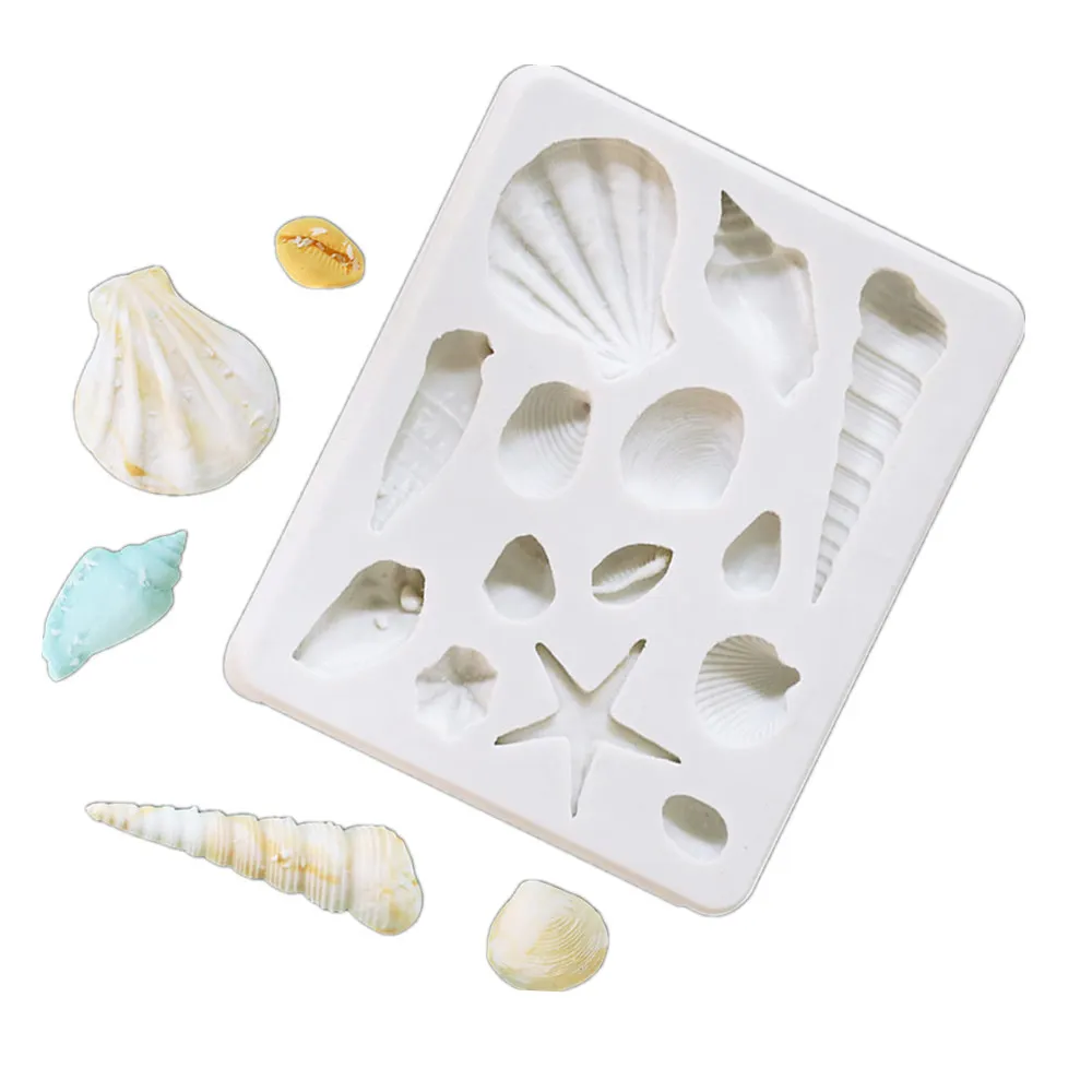

Conch shell Scales Mould DIY Fondant Cake Silicone Mold Chocolate Candy Mold Baking Tool Cookie Mold Wedding Decor
