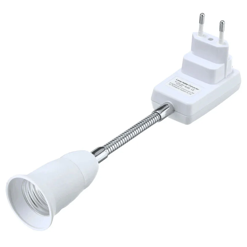 E27 гибкий удлинитель светодиодный светильник лампа база держатель резьбовой адаптер конвертер EU Plug