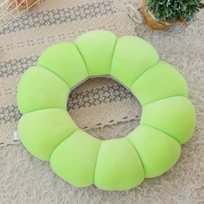 1 шт. мягкая милая плюшевая подушка для шеи плюшевая подушка с набивкой подушки супер мягкая ткань хороший подарок - Цвет: green