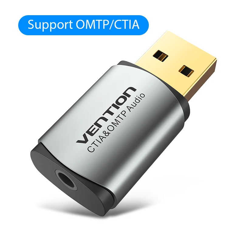 Vention внешняя звуковая карта USB 2-в-1 3,5 мм USB адаптер аудио Интерфейс для вставные наушники кабель компьютер звуковая карта с интерфейсом USB - Цвет: CDLH0