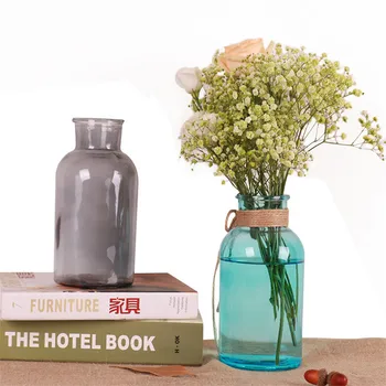

Home Decoration Vase Office Desktop Decor Creative Hydroponic Bottle Vase Home Decor Transparent Crystal Glass Vase
