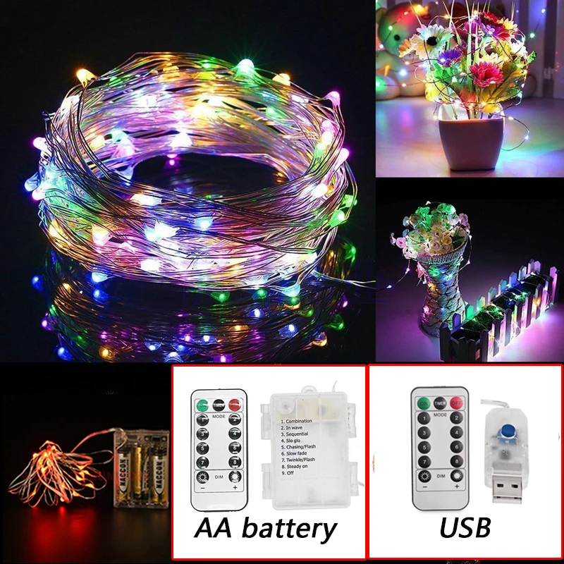 

Litwod Z20 8 Function USB / AA Battery Copper String Light 5m/10m 5V Lantern String Light Modern Decorative Light
