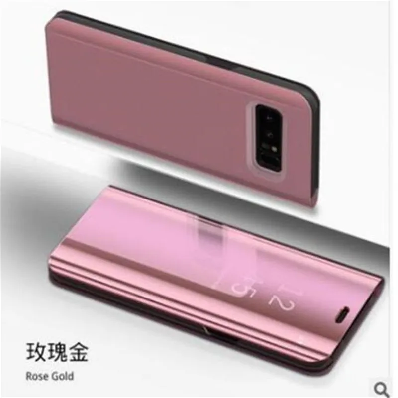 

For Samsung Galaxy J4 2018 Book Case Electroplated Mirror Fashion Smart Slim Dirt-resistant Hybrid Flip Cover Mobile Phone Cases