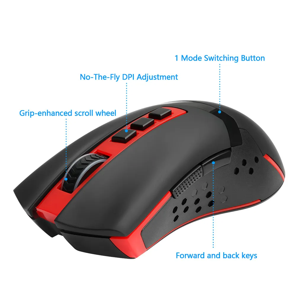 Redragon M692 9 кнопок USB игровая беспроводная мышь 4800 точек/дюйм эргономичная для