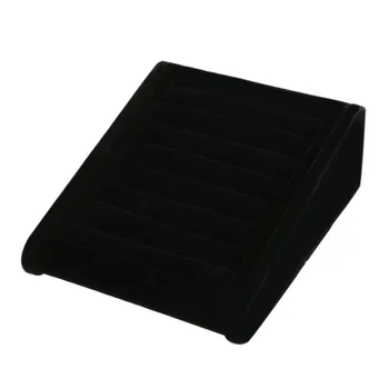

Velvet Ring Organizer Jewelry Display Shelf Earring Storage Case Box Tray Holder