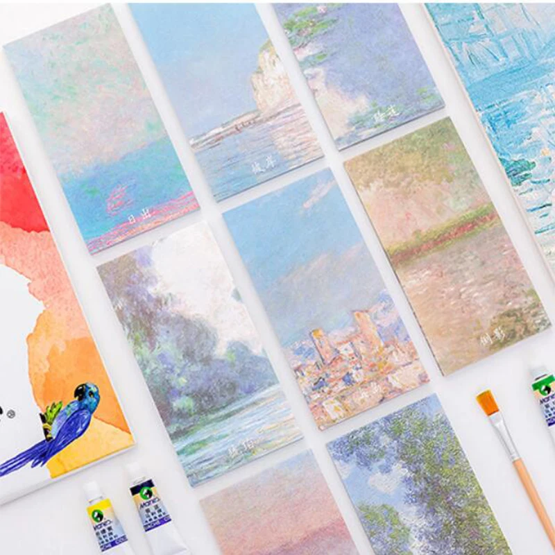

Cute Painting Memo Pad Tearable N Times Sticky Note notebook Paper Planner Stickers Notepads Korean Office School Stationery