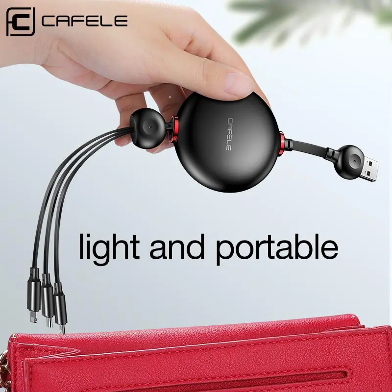  Cafele Neueste 3 in 1 USB Typ C Micro USB Kabel Typ-c für iPhone Ladegerät Kabel 120cm 3A Schnelle 