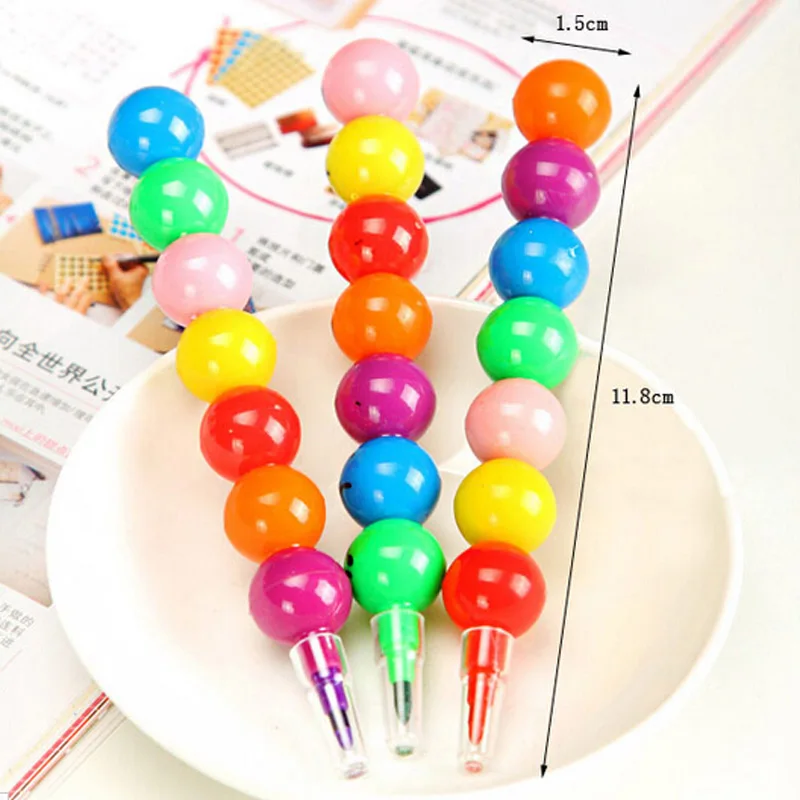 20 Pcs /Lot 7 Colors Crayons Creative Sugar-Coated Haws Cartoon Graffiti Pen Stationery School Office Kids Student Writing Pens