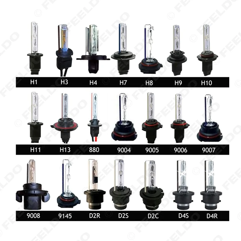FEELDO 4 пары 35 Вт HID Биксеноновые H4/9003 дальний/ближний свет Сменные лампы 4300K 6000K 8000K