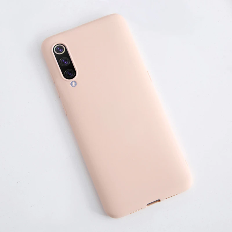 Силиконовый чехол для телефона для Xiaomi mi 9 Lite A3 9T A2 8 9 светильник чехол Мягкая откидная Жидкая силиконовая задняя крышка Xio mi Red mi Note 8 Pro 8T 7 - Цвет: Pink
