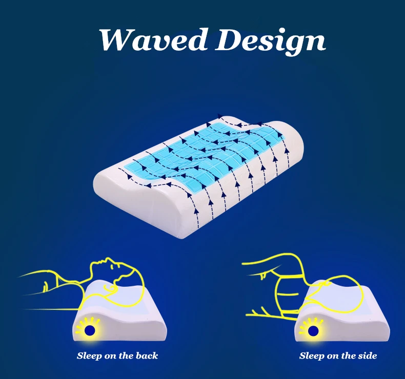 PurenLatex 50*30/60*40 силиконовый гель пены памяти летом прохладно подушка для шеи спондилез предотвращает шейный позвоночник ортопедическая прокладка