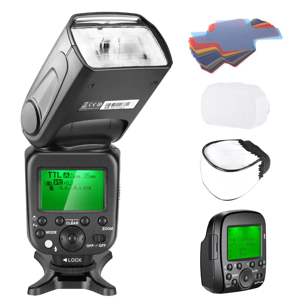

Neewer 2.4G Wireless 1/8000s HSS TTL Master Slave Flash Speedlite Kit for Sony A7 A7R A7S A7II A7RII A7SII A6000 A6300 Cameras