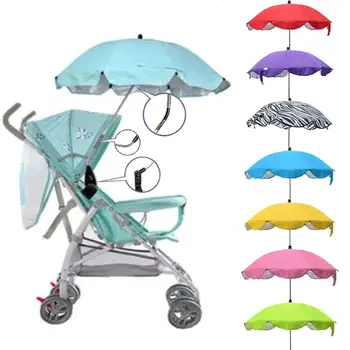 

1pc 8 Colors Kids Unsex Baby Sun Umbrella Parasol Buggy Pushchair Pram Stroller Accessories Shade Canopy Covers Rain Covers