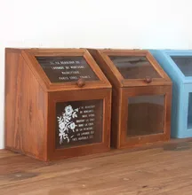 ZAKKA продуктовый стиль vintage деревянный ящик шкафа стеклянные box home storage box