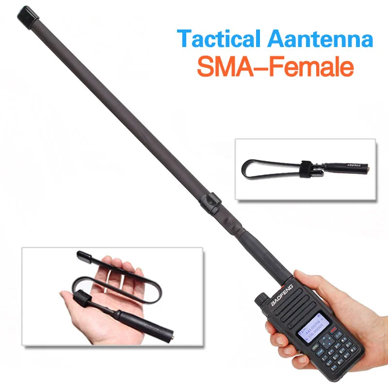 Abbree sma-женский 144/430 MHz Dual Band складной тактический антенна для Baofeng цифровой DMR DM-860 DM-1701 DM-X Любительская рация