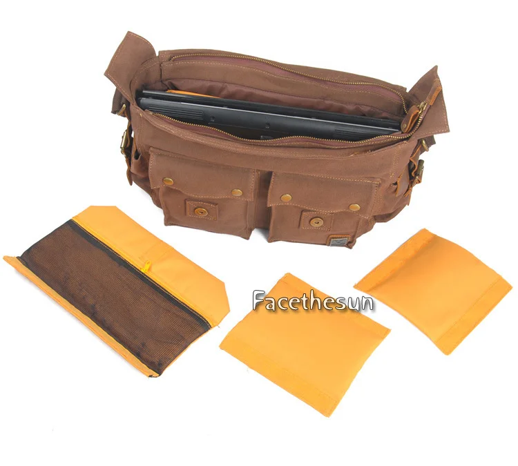Vintage camera shoulder canvas bag insert MU2138-1-1