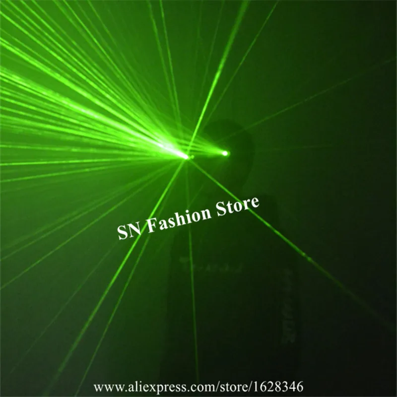 

P12 Rave party cosplay wears dj gloves 2pcs laser heads green laser glasses bar perform robot men glowing projector men show dj