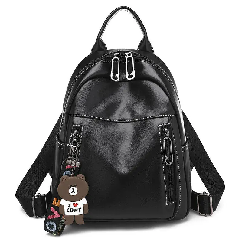 

Fashion women's backpack PU leather trend school bag leisure travel canta shoulder bag