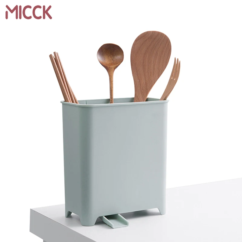 MICCK Plastic kitchen tableware storage box Large Capacity Draining