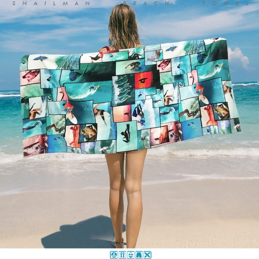 العلامة التجارية تصفح منشفة ستوكات السفر نزهة منشفة ركوب الأمواج الغوص هاواي المدمجة الشاطئ منشفة
