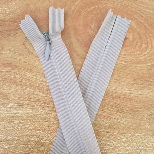 10 pieces#3 30 cm(12 inch) nylon invisible soft tulle coil zipper sewing(color please choose - Color: khaki