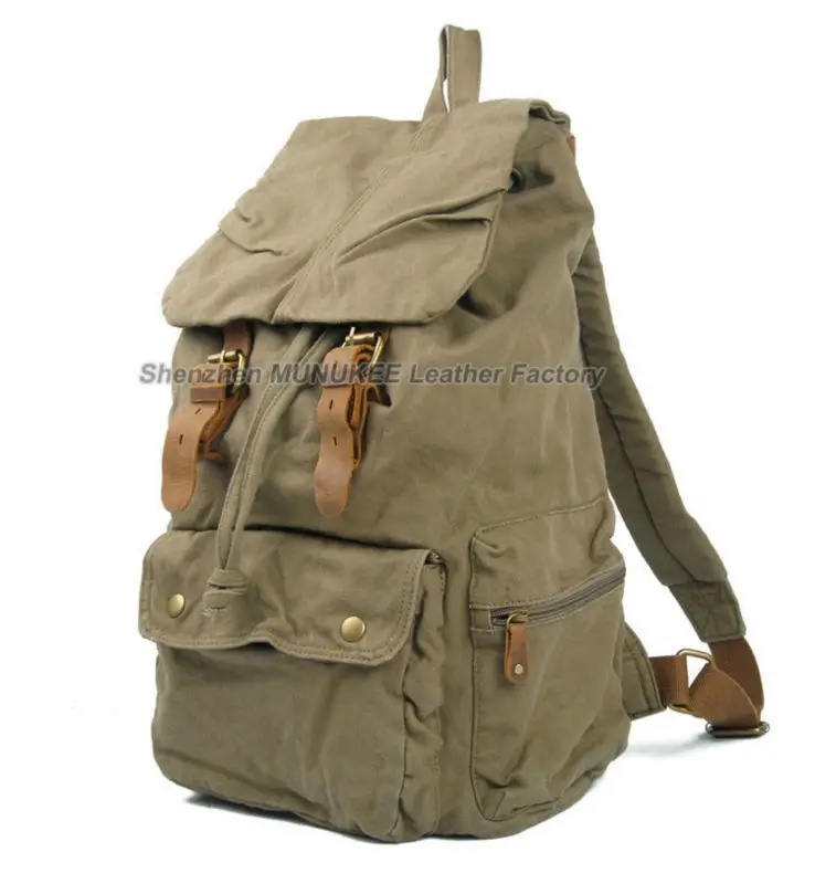 Модный винтажный мужской рюкзак из холщовой кожи Crazy Horse, школьная сумка, рюкзак для женщин, холщовый рюкзак для путешествий