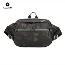 OZUKO мужская повседневная камуфляжная поясная Сумка водонепроницаемая поясная сумка мужская сумка на плечо мешочки для телефона дорожная поясная сумка новая