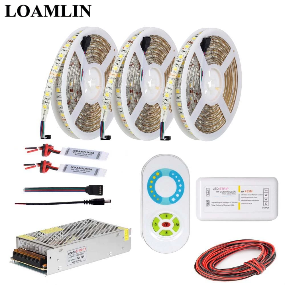 DC12V 5050 цветовая температура светодиодные полосы света RF Led контроллер питания