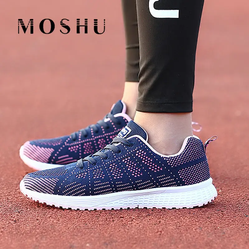 

Summer Women Mesh Sneakers Ladies Breathable Casual Shoes Lace Up Female Trainers Shallow Lightweight Shoes Chaussure Femme