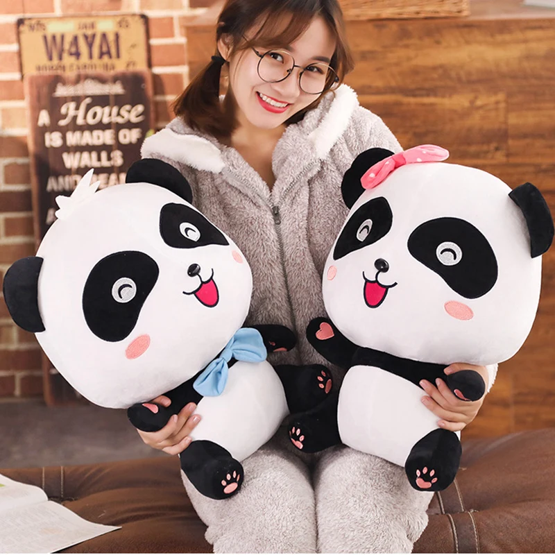 

22-50cm Cute Panda Plush Toys Soft Stuffed Couple Panda Dolls Kawaii Baby Accompany Nap Pillows Birthday Gift for Children Girl