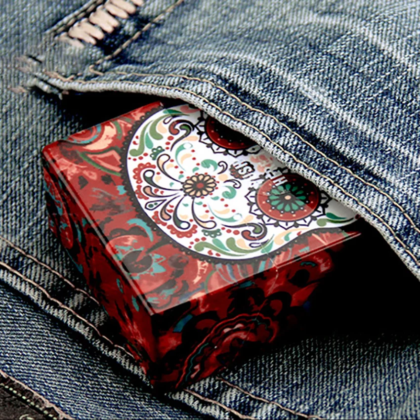 20 палочек держатель для сигарет коробка чехол хранения с рисунком черепа курения