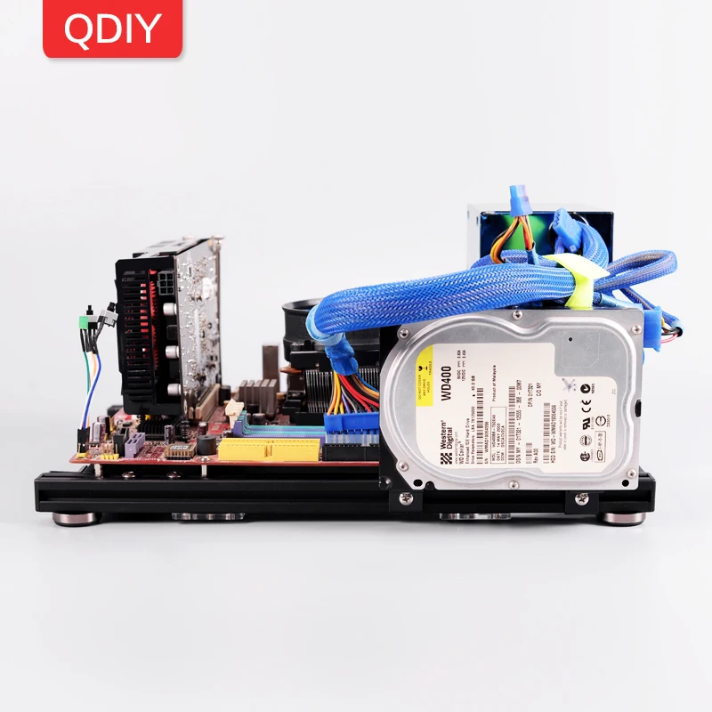 Чехол для компьютера QDIY из алюминиевого сплава с горизонтальным и полным