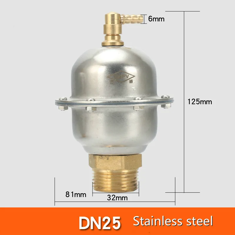 Латунь/нержавеющая сталь автоматический воздушный клапан DN15 DN20 DN25 выпускной клапан для солнечного водонагревателя Давление сброс значений