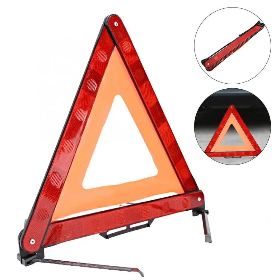 

Car Triangular Warning Parking Sign Foldable Reflective Roadside Emergency Safety