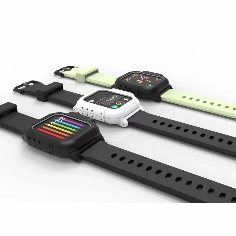 Водонепроницаемый Apple Watch 4 чехол с мягкой силиконовой лентой противоударный Прочный iWatch Защитный чехол для дайвинга в открытом 40 мм 44 мм