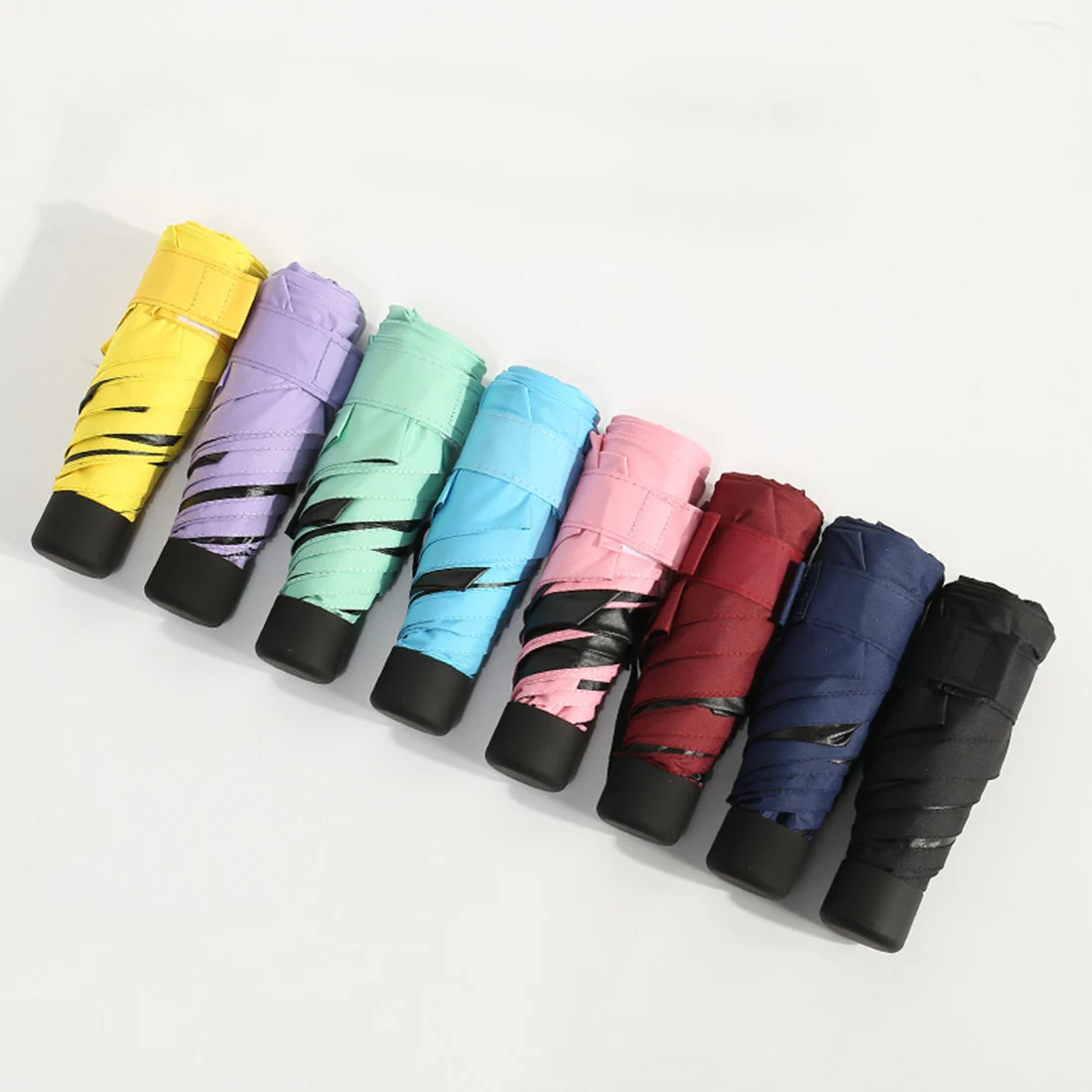 

1pcs Portable Men's Women's Umbrella Mini Pocket Small Fashion Folding Umbrellas Prevent Anti-UV Waterproof Travel Umbrellas