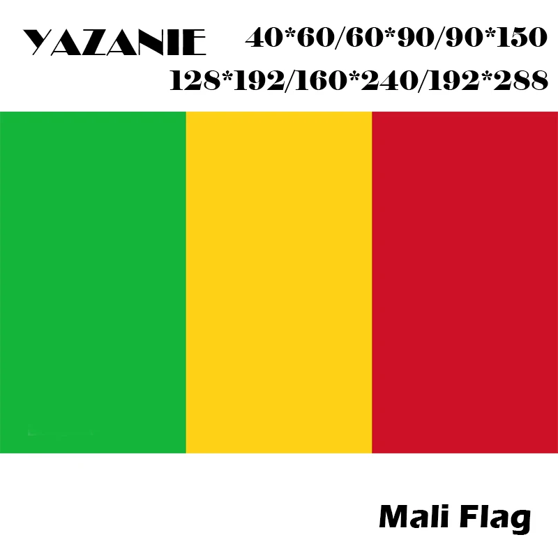 

YAZANIE 60*90cm/90*150cm/120*180cm/160*240cm Large Mali World Country Flags Outdoor Decorative Flags Europe Event Polyester Flag