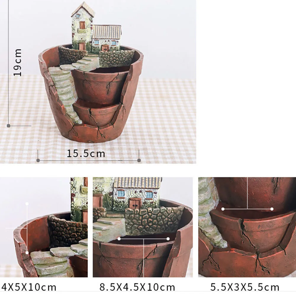 3D Сказочный садовый горшок для цветов суккулентный растительный горшок DIY контейнер бонсай садовый декоративный держатель Домашний