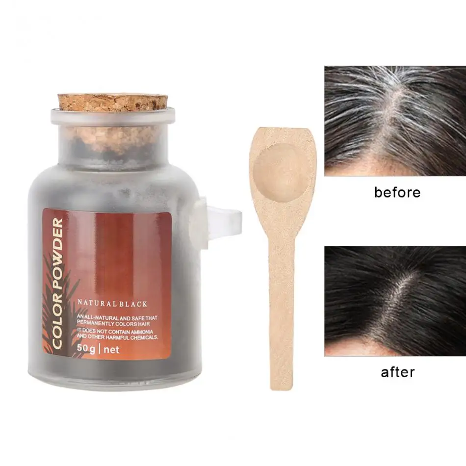 New 50ml Pure Natural Herbal Ingredients Hair Coloring Powder Long